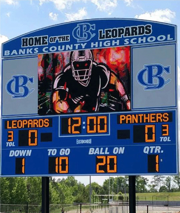 This school wanted to bring their scoreboard tot he next level with live video and dynamic content.