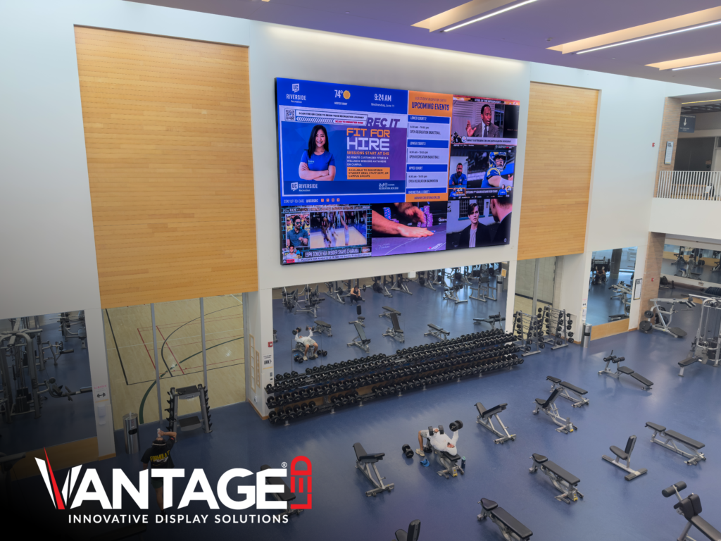 University of California, Riverside upgrades recreation center's video boards with Vantage LED Vi Series displays.